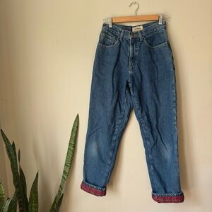 Vintage L.L. Bean Fleece Lined High Rise Jean